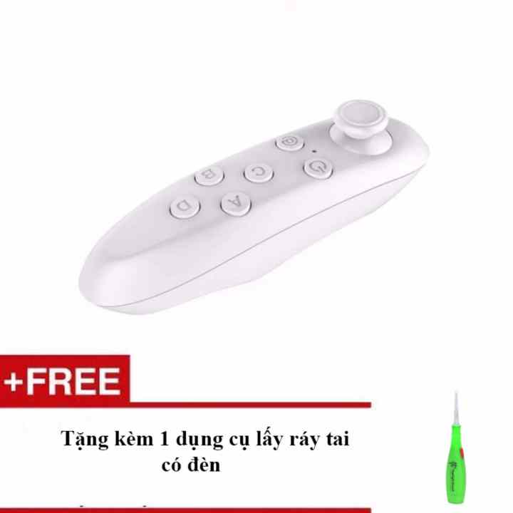 Tay cầm chơi game không dây VR BOX (Trắng) + Tặng kèm 1 dụng cụ lấy ráy tai có đèn