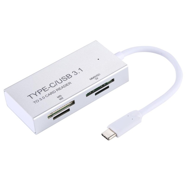 Bảng giá TF/SD/MS/M2 Thẻ USB-C/Loại C Đầu Đọc Thẻ with 14 cm USB dây cáp-quốc tế Phong Vũ