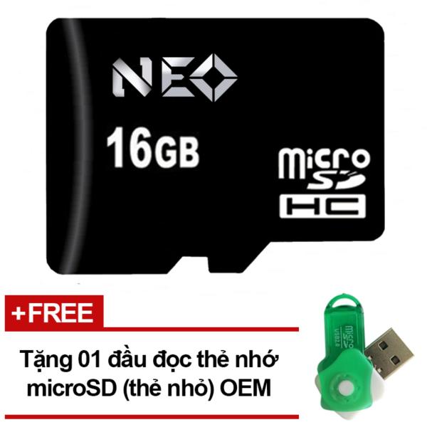 Thẻ nhớ 16GB NEO micro SDHC -  Tặng đầu đọc micro