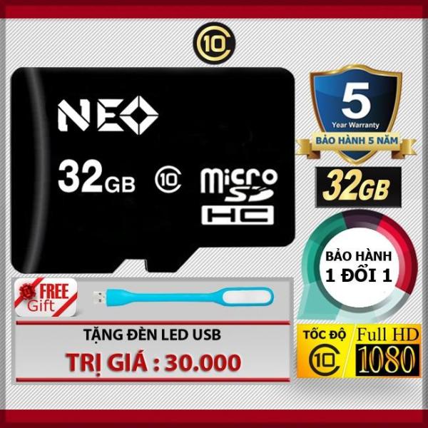 Thẻ nhớ 32GB NEO MicroSDHC Class 10 + Tặng đèn LED