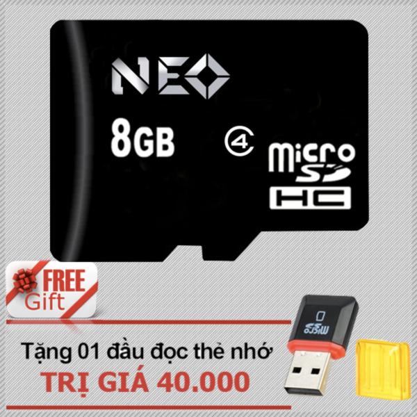 Thẻ nhớ 8GB NEO micro SDHC - Hãng phân phối chính thức + tặng đầu đọc micro PT