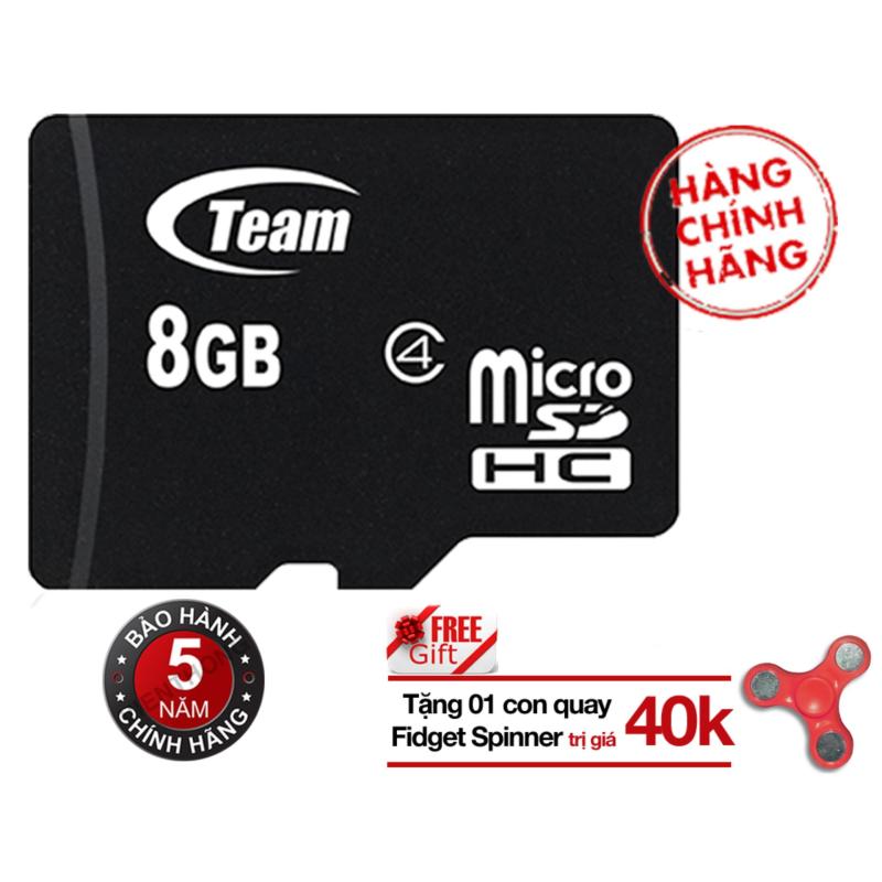 Thẻ nhớ 8GB Team MicroSDHC (Đen) - Hãng phân phối chính thức + tặng Đồ Chơi Con Quay 3 cánh Giúp Xả Stress Fidget Spinner  (màu ngẫu nhiên)