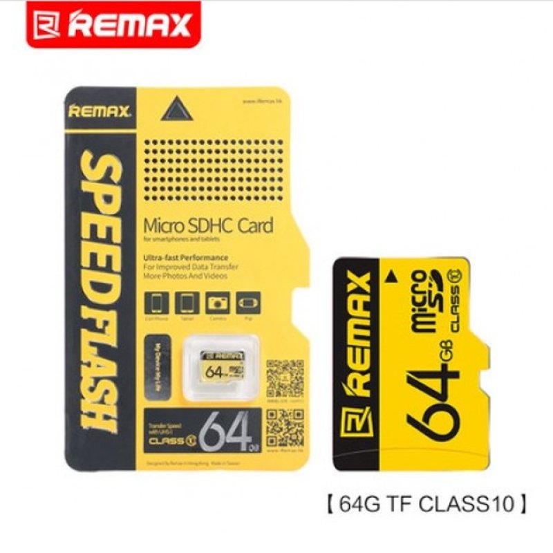 Thẻ nhớ Micro SD Remax Class 10 64GB (Vàng)