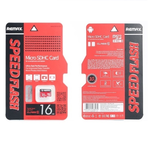 Thẻ nhớ Micro SDHC Remax 16GB (Đỏ)