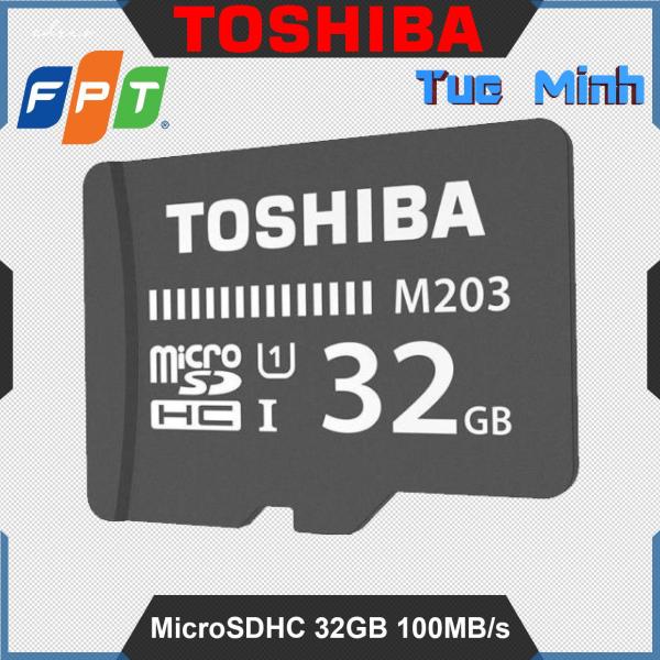 Thẻ nhớ MicroSDHC 32GB Class 10 UHS-I 100MB/s Toshiba hàng chính hãng do FPT phân phối
