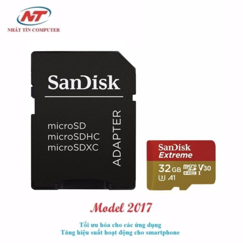 Thẻ nhớ microSDHC Sandisk Extreme 667X A1 V30 32GB UHS-I U3 100MB/s (Gold)