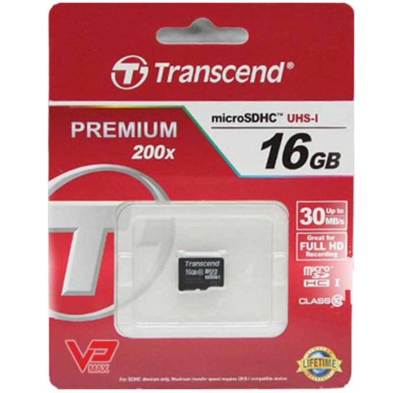 Thẻ Nhớ Micro SD 16Gb Transcend Premium 16GB chuyên dùng cho camera hành trình