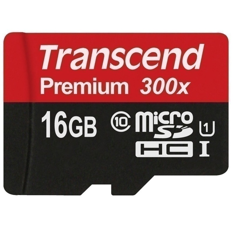 Thẻ Nhớ MicroSDHC Transcend Premium Class 10 UHS-I 16GB (Đen)