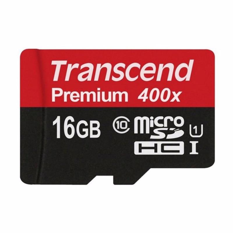 Thẻ Nhớ MicroSDHC Transcend Premium UHS-I 400X 16GB 60MB/s (Đỏ)