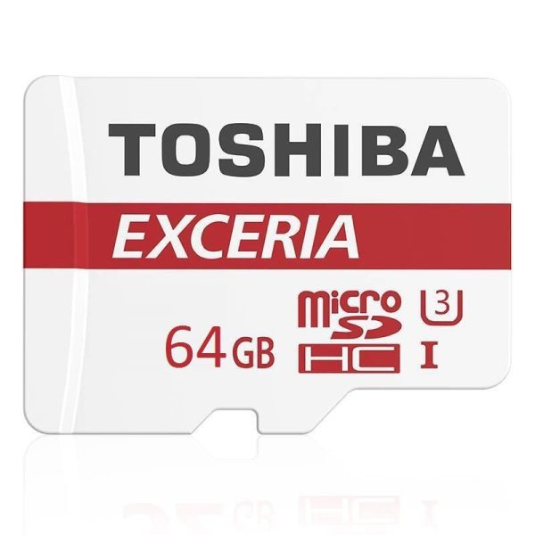 Thẻ nhớ MicroSDXC Toshiba Exceria U3 64GB 90MB/s (Trắng) + Tặng adapter Samsung
