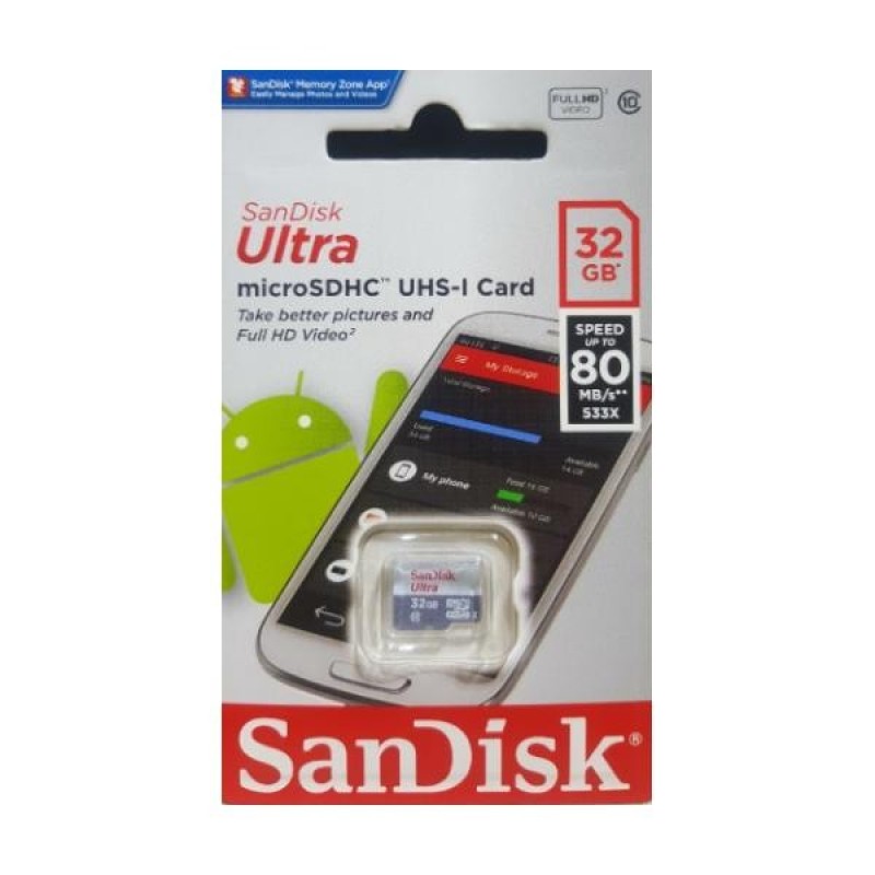 Thẻ nhớ Sandisk Ultra 32GB, 80MB/s