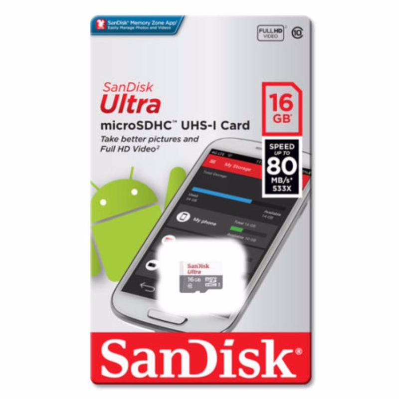 Thẻ Nhớ Sandisk Ultra Micro SDHC Class 10 80MB/S 16GB 2018