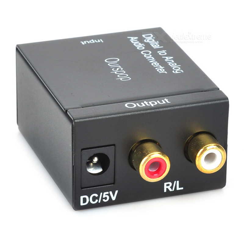 Thiết bị chuyển đổi Converter Quang sang âm thanh Toslink Coaxial to Audio R/F (ko dây quang)