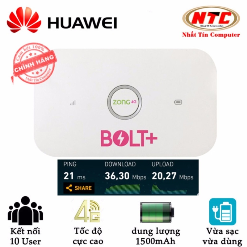 Bảng giá Thiết bị phát wifi từ sim 4G Huawei E5573Cs - phiên bản zong 4G tốc độ cao (trắng) Phong Vũ