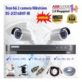 Trọn bộ 2 camera hikvision ds-2ce16d0t-ir và ds-7204hqhi-k1