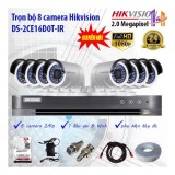 [HCM][Trả góp 0%]Trọn bộ 8 camera Hikvision DS-2CE16D0T-IR và DS-7208HQHI-K1