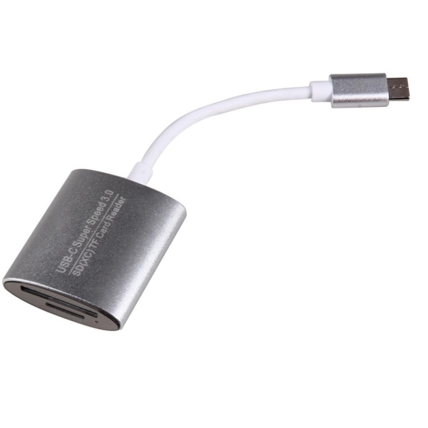 Type-C 3.0 OTG USB-C 3.0 HUB TF Card Reader Combo for Laptop (Silver)- intl