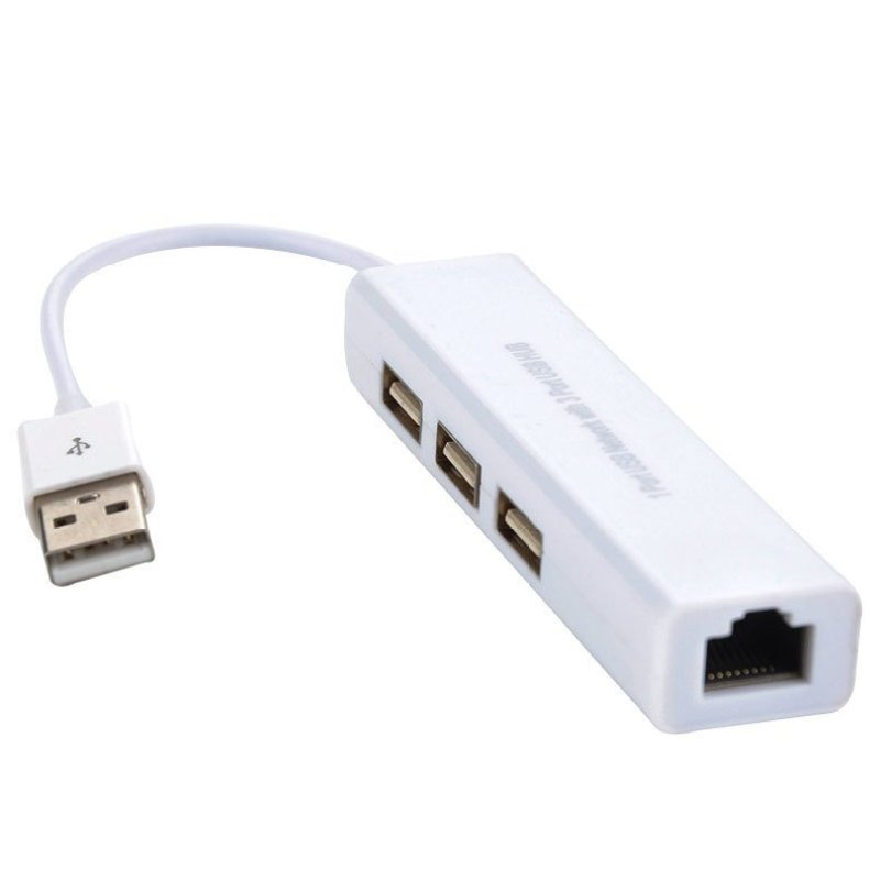 Bảng giá USB 2.0 Hub Lan 3 Cổng Ethernet Mạng Thẻ (Trắng)-quốc tế Phong Vũ