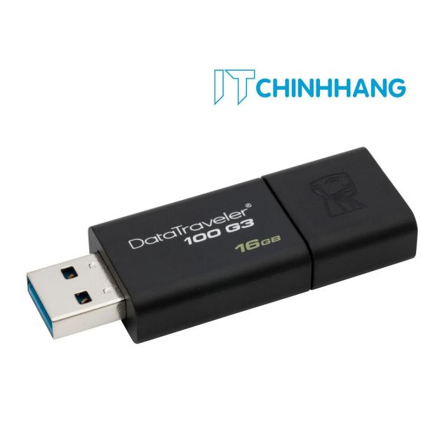 USB 3.0 Kingston Data Traveler DT100G3 100MB/s 16GB (Đen) - HÃNG PHÂN PHỐI CHÍNH THỨC