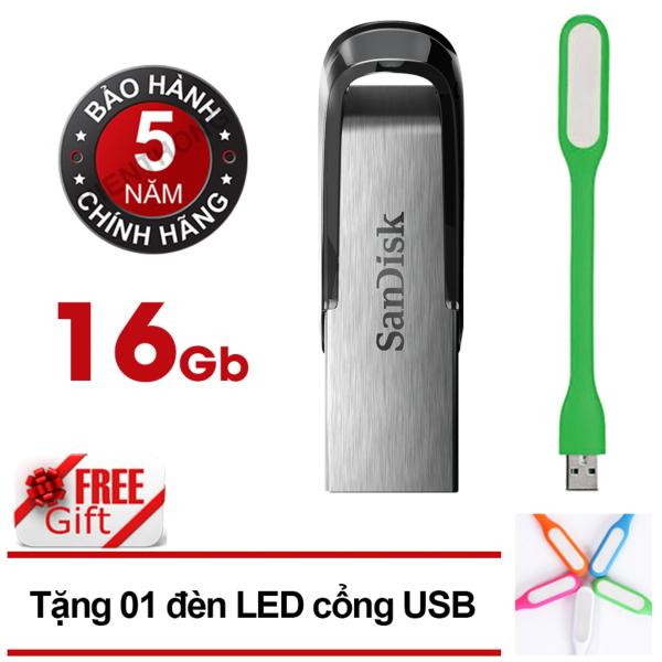 USB 3.0 Sandisk CZ73 16GB Vỏ nhôm (Bạc) - Hãng phân phốichínhthức + tặng 1 đèn led cổng usb