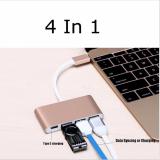 USB 3.1 Type-C to 4 Ports USB 2.0 USB 3.0 Type C Charging Data cable Adapter Gold / Silver Gold - intl