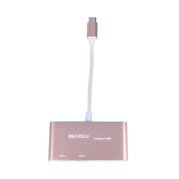 USB 3.1 Type-C to USB 3.0 Hub SD TF Memory Card Reader OTG Adapter(Gold) - intl