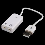 USB âm thanh 3D USB 7.1 (Trắng)