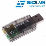 USB Sound Port Hỗ Trợ Âm Thanh 3D US04099 (Đen)