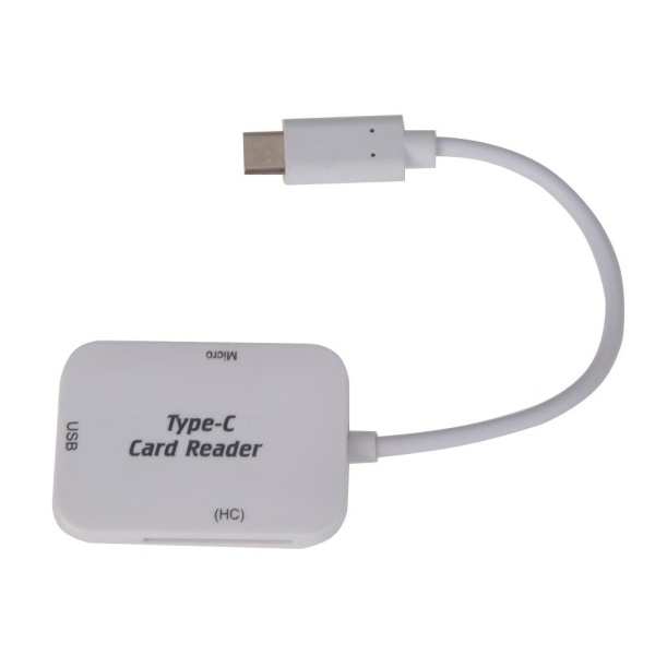USB Loại C Sang USB 3.1 SD TF Đầu Đọc Thẻ Nhớ OTG Adapter (Màu Trắng)-quốc tế