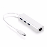 Usb3.1 type-c usb-c to rj45 ethernet lan adapter with 3 portusb hub
for notebook - quốc tế