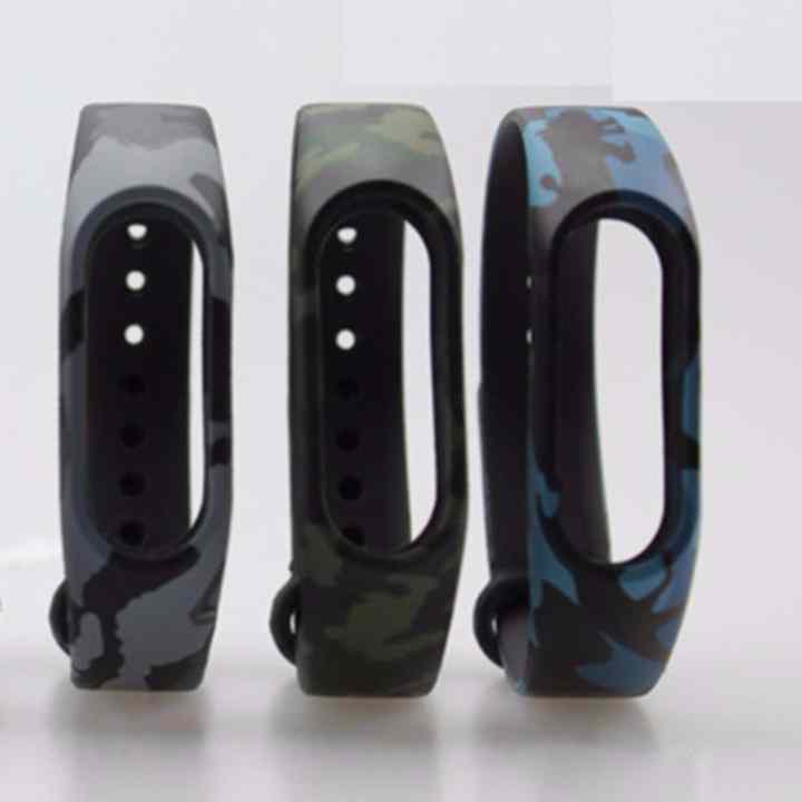 Vòng đeo thay thế miband 2 màu lính + 02 miếng dán màn hình