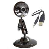 Webcam Sắt M017 Siêu Nét có Mic hỗ trợ 6 Đèn Led
