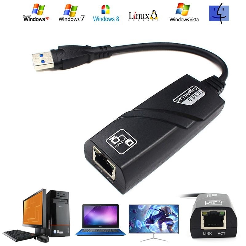 Bảng giá Đầu chuyển đổi mạng YBC 1000Mbps Dạng USB 3.0 qua RJ45 10/100/1000 Gigabit Ethernet LAN – Quốc tế Phong Vũ