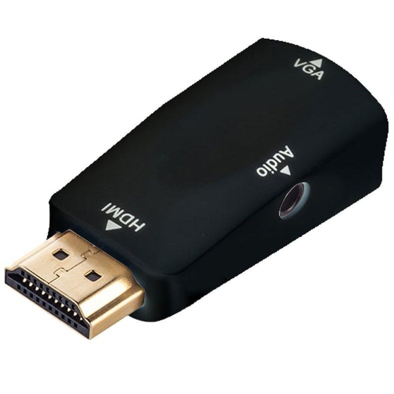YBC Adapter Chuyển Đổi VGA từ VGA Adapter VGA Đầu Đực Sang HDMI 1080 p Đầu Cái Dành Cho MÁY TÍNH /TV/Xbox 360 PS3-Quốc Tế