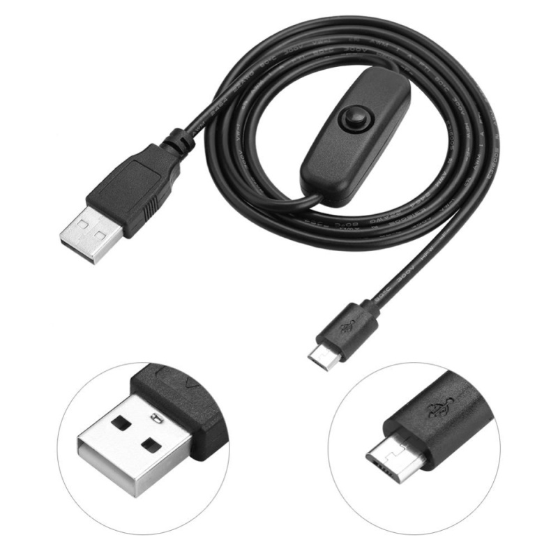 Bảng giá YOSOO Nguồn Micro USB Cáp Sạc có Công Tắc cho Raspberry Pi 3/2/B/b +/ MỘT-quốc tế Phong Vũ