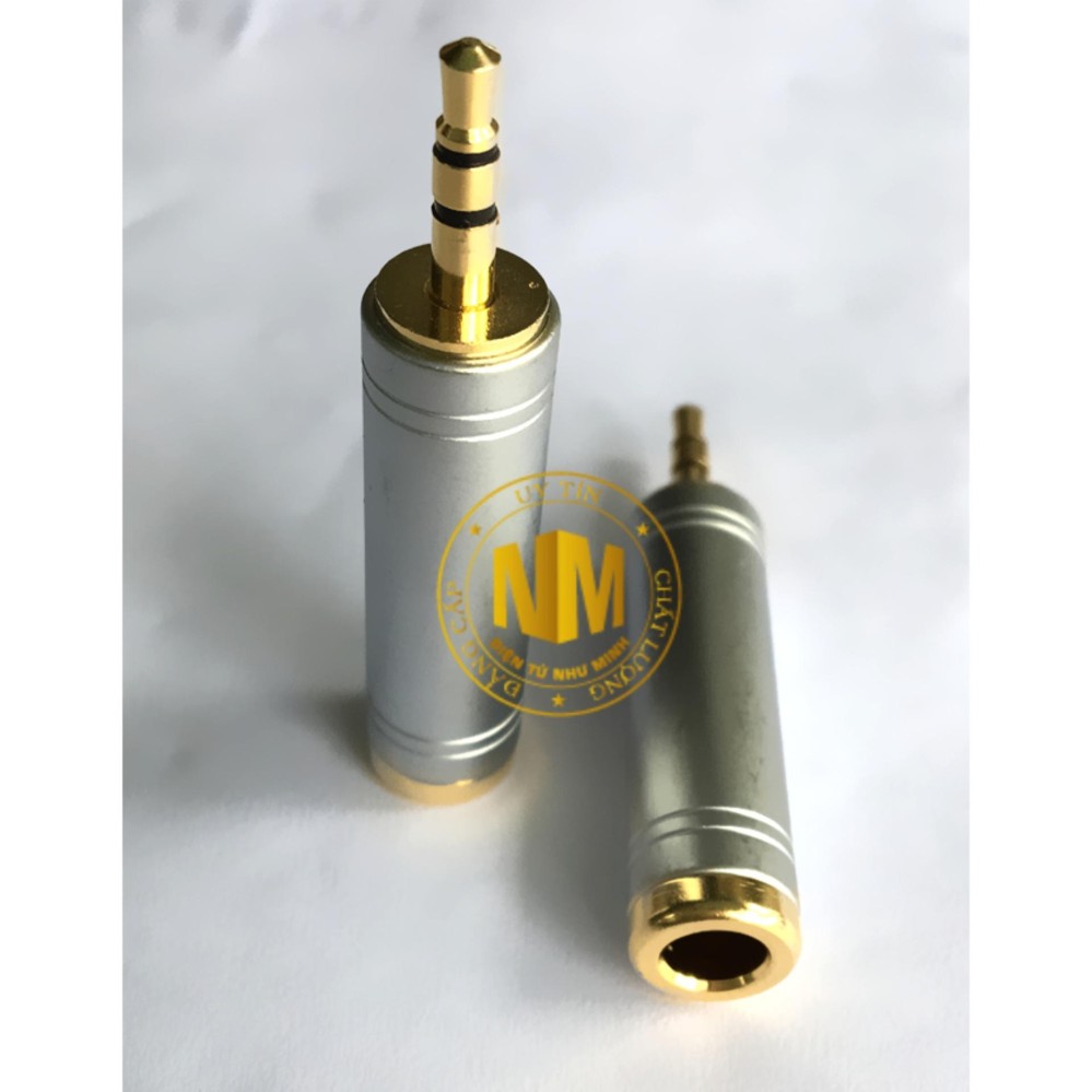 [HCM]jack đổi 3.5 mm sang 6.5 mm Xi Vàng Tốt LITON Bạc ( 1 Cái )