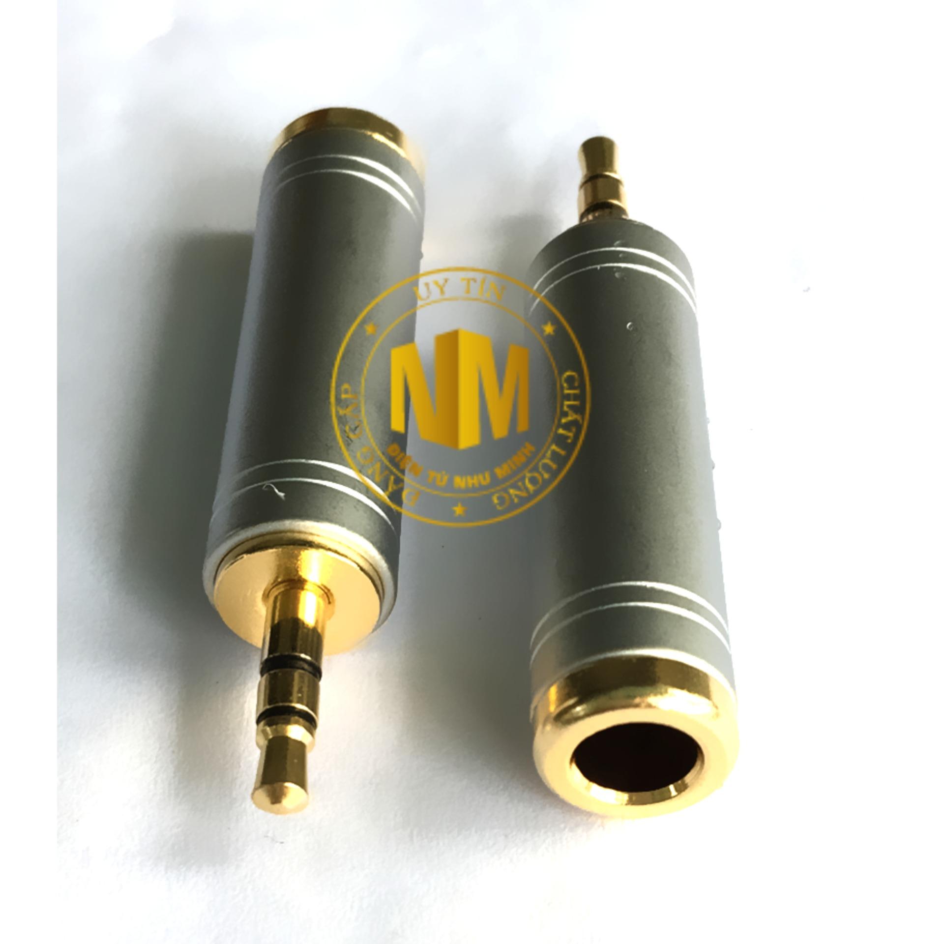 [HCM]jack đổi 3.5 mm sang 6.5 mm Xi Vàng Tốt LITON Bạc ( 1 Cái )