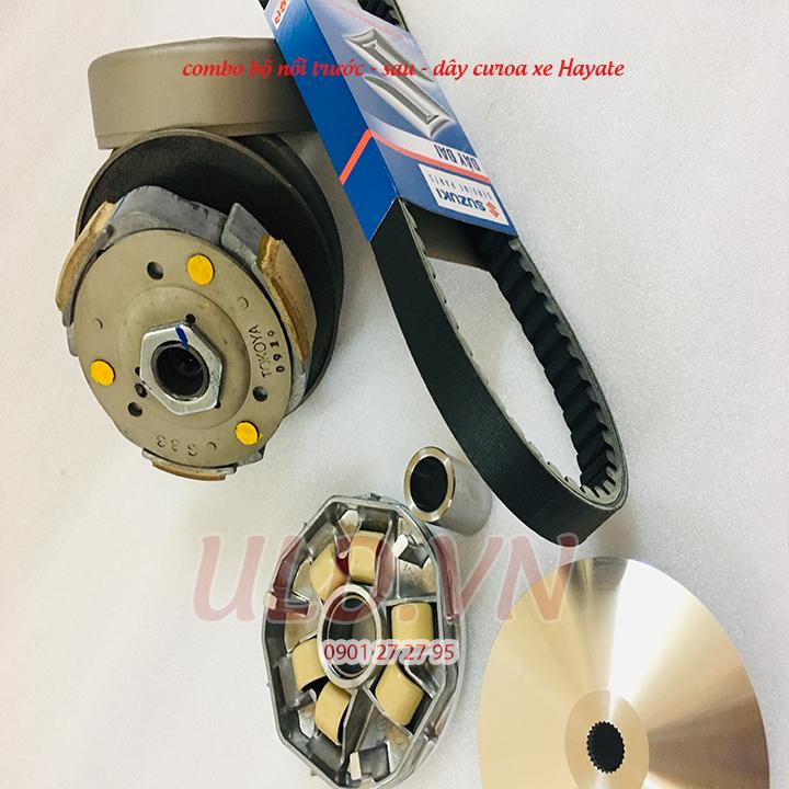[HCM]combo bộ nồi trước - sau - dây curoa xe hayate