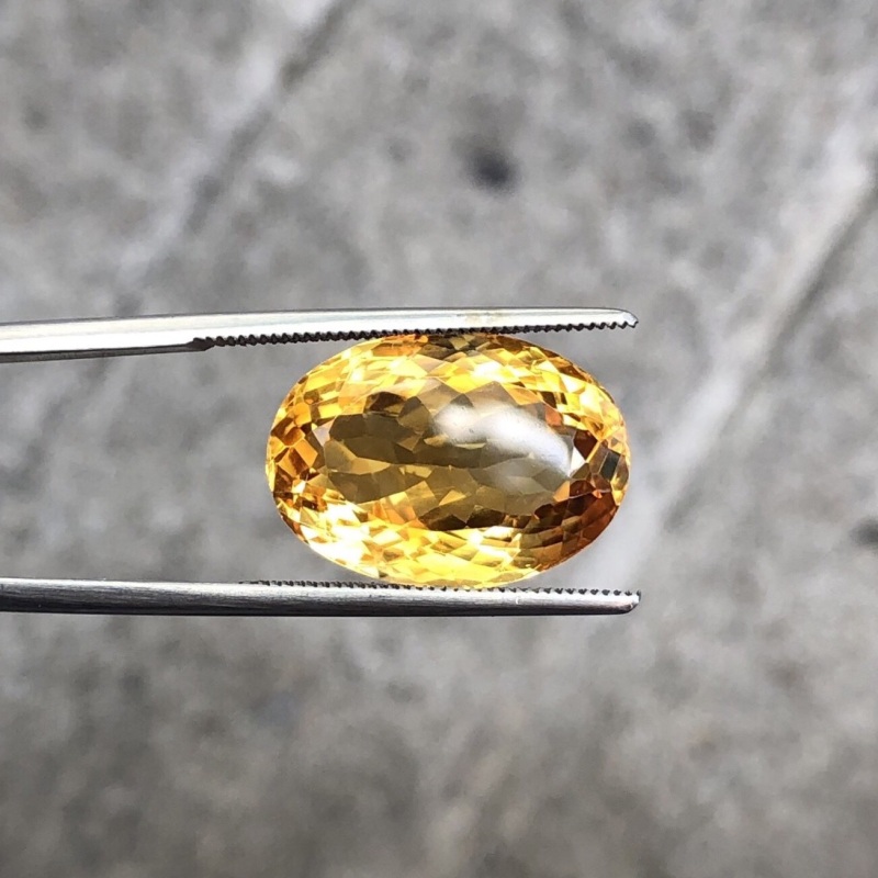 Đá thạch anh vàng Citrine thiên nhiên VIP, có kiểm định