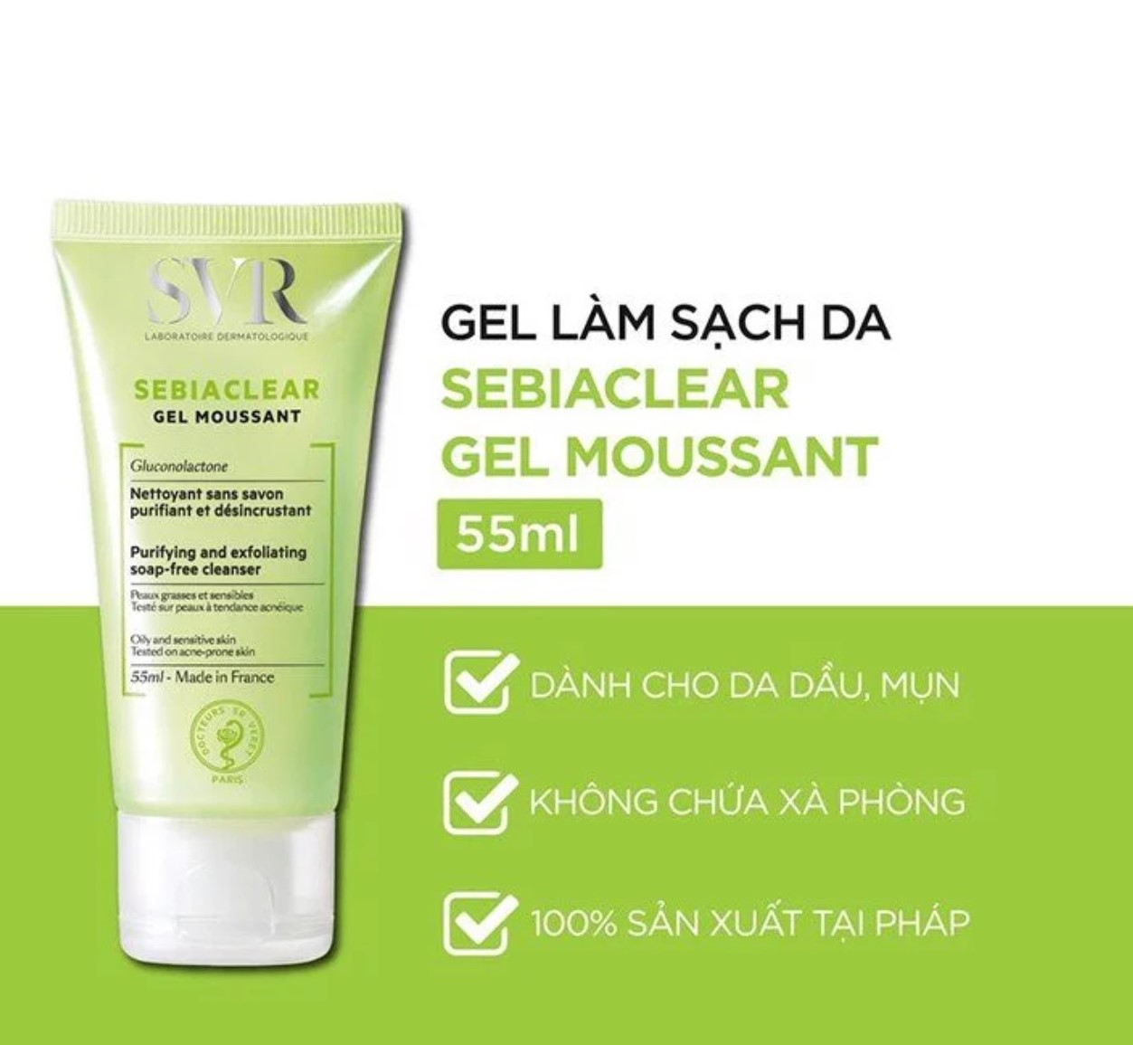 Sữa Rửa Mặt SVR SEBIACLEAR Gel Moussant