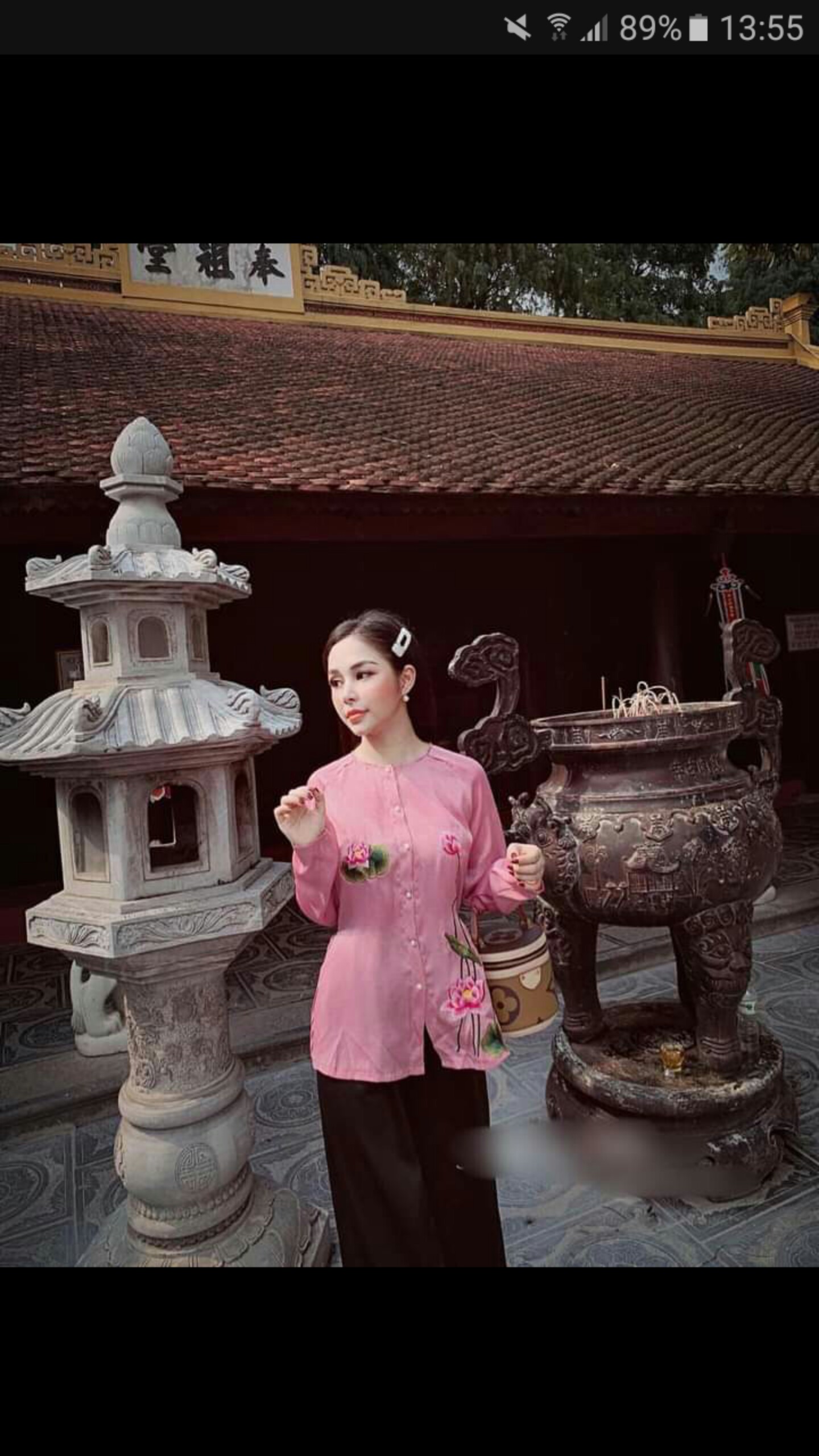 [HCM]SÉT ÁO BÀ BA THIÊU HOA SEN LỤA TƠ TẰM