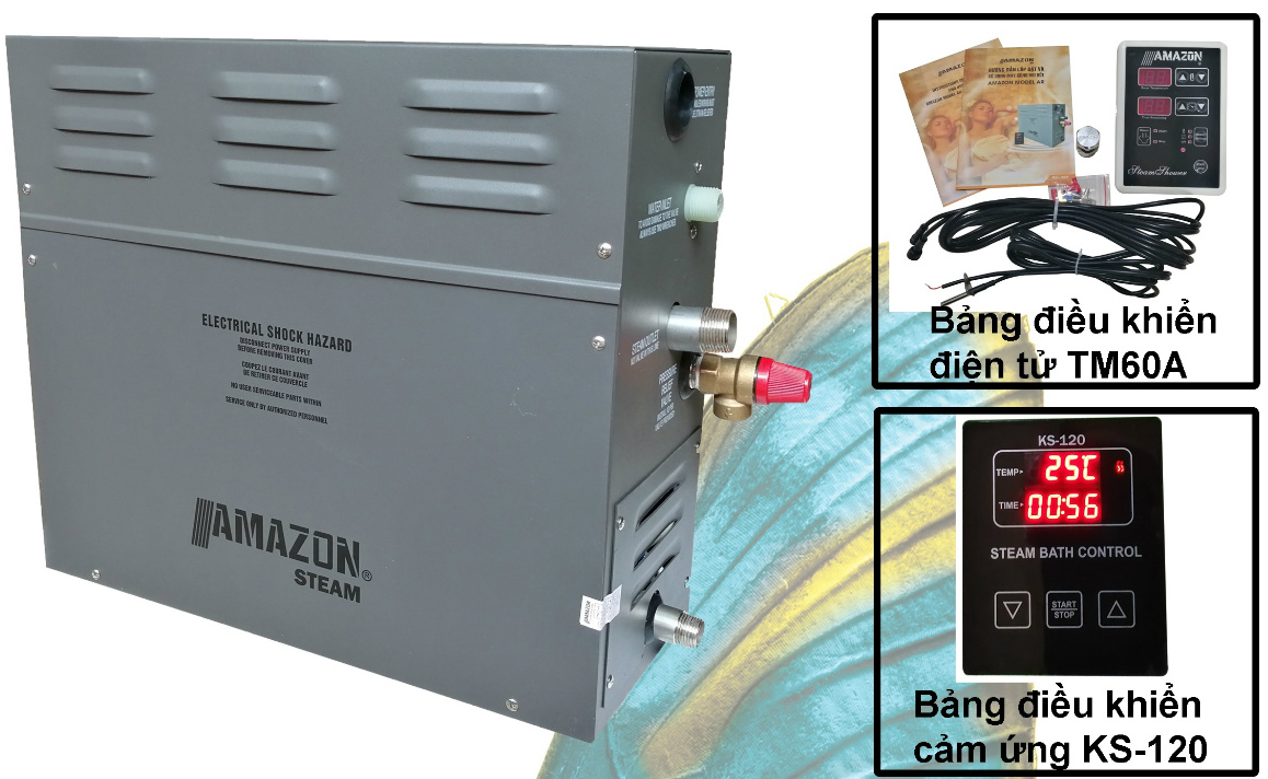 Máy xông hơi gia đình AMAZON AR 6kw model control TM60A