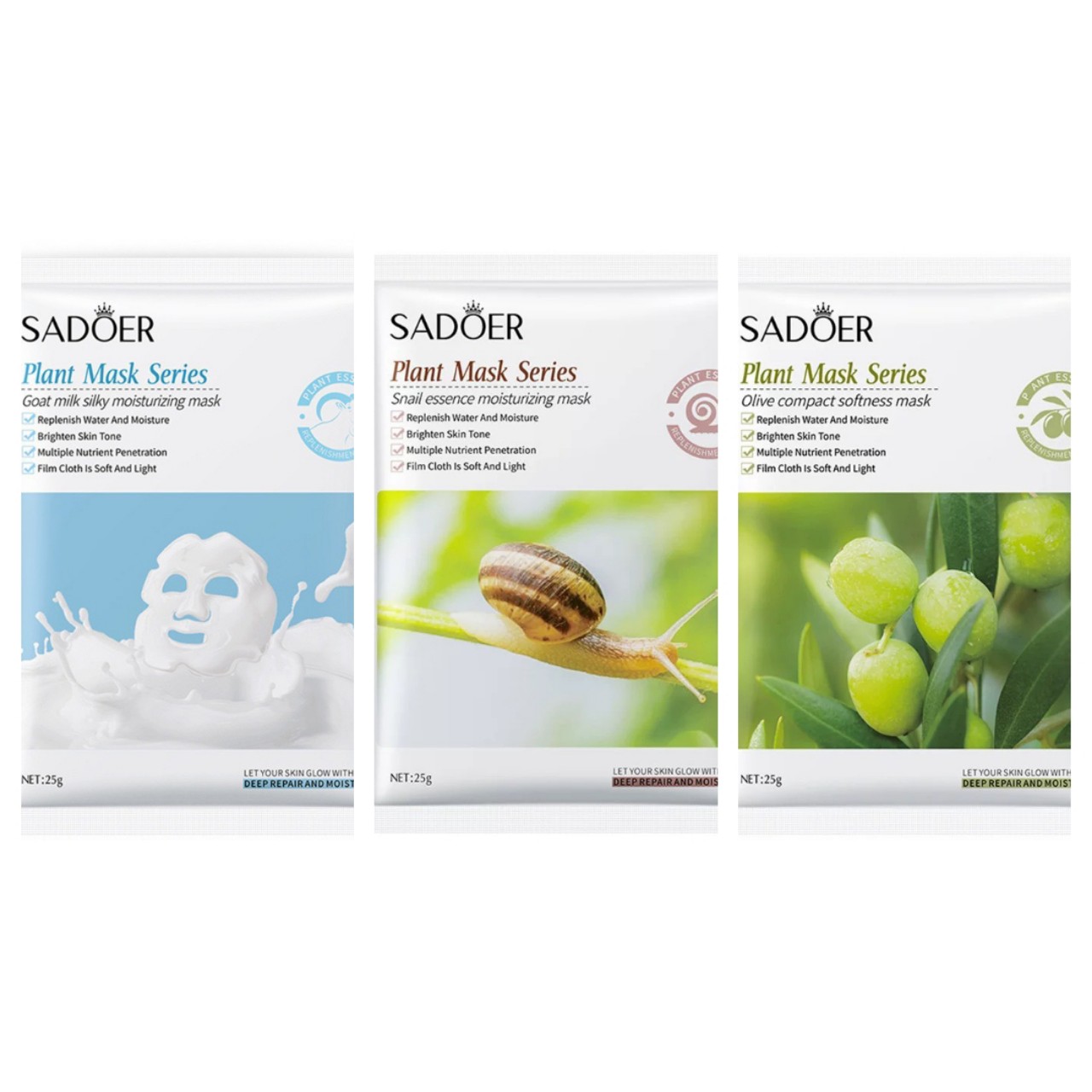 [Combo 6 miếng] MẶT NẠ  SADOER DƯỠNG DA CẤP ẨM