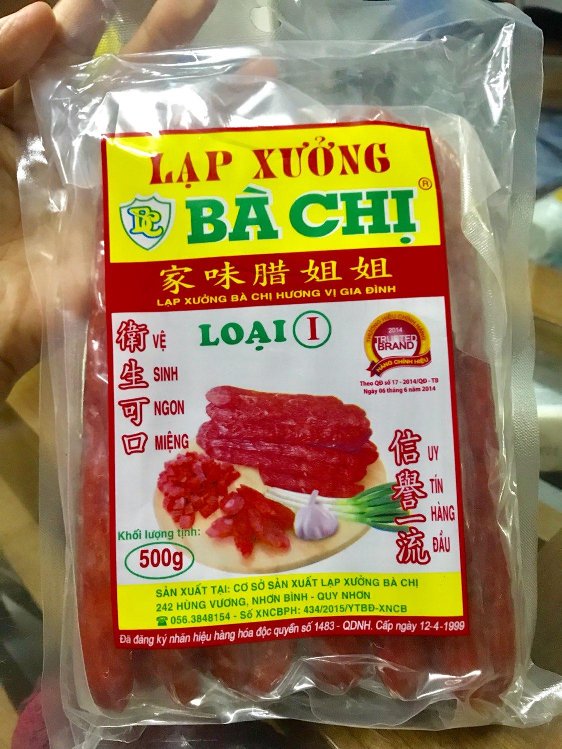 Lạp xưởng Bà Chị 500gr