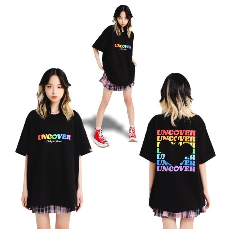 Uncover Sici Bear Áo Thun Uncover Basic Ver 2 Đen