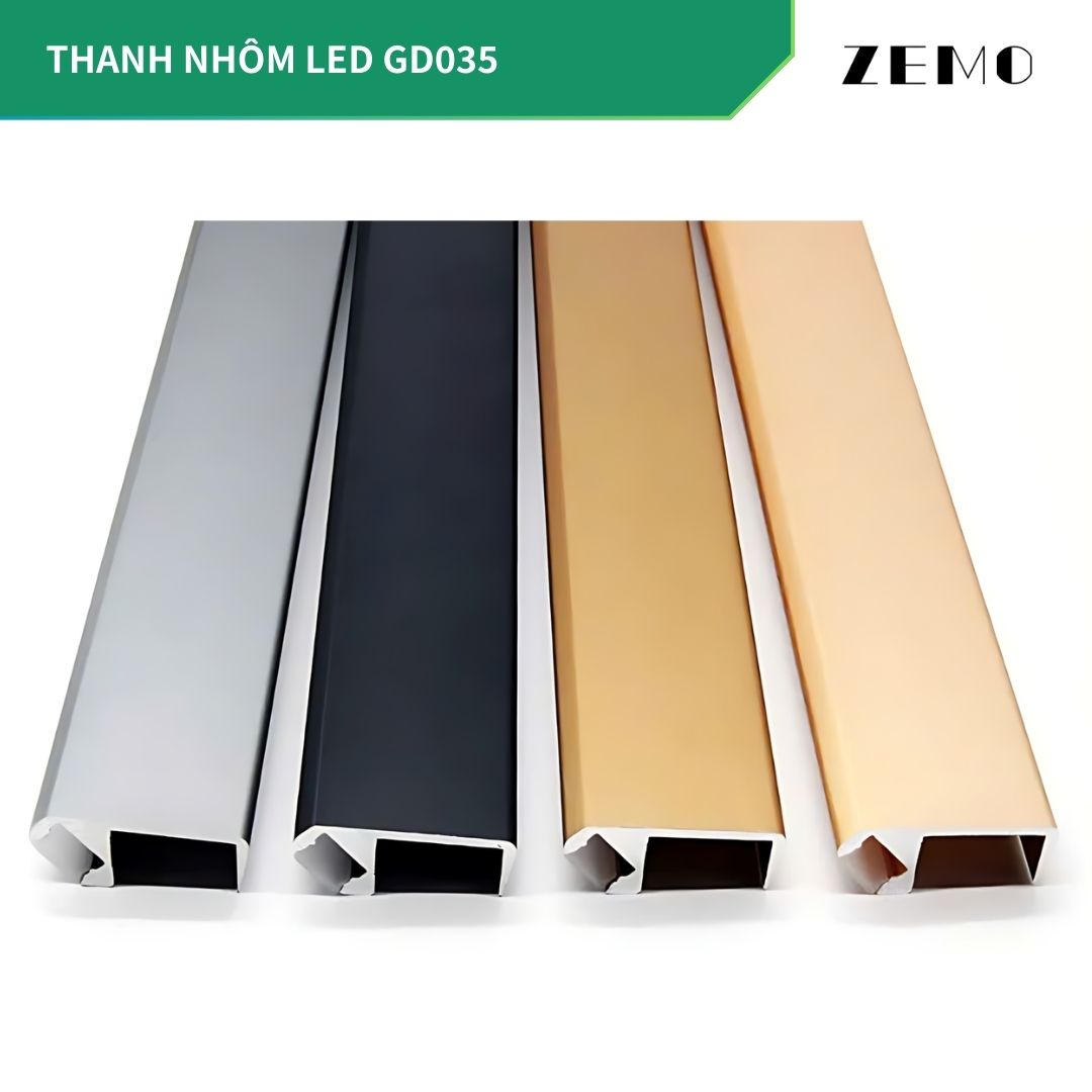 Thanh nhôm LED GD035 thanh dài 3m (hàng đi thanh 1mx3)