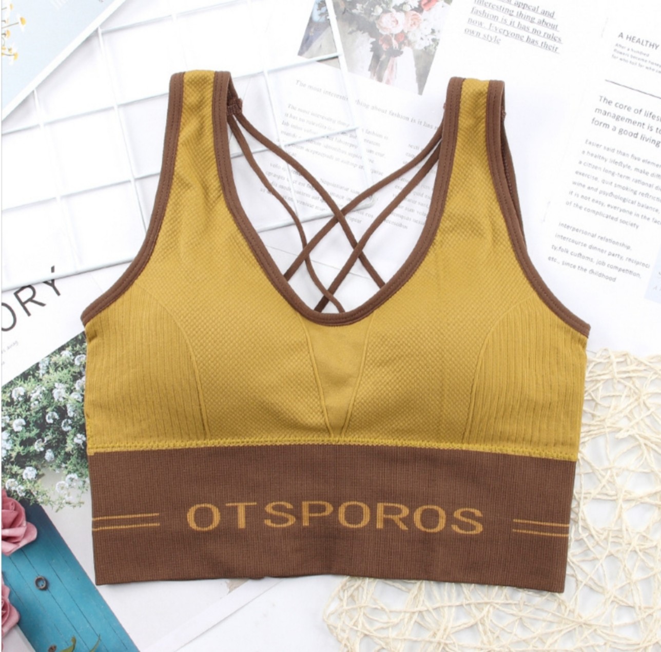 áo bra tập gym, yoga nữ ( dây đan sau)