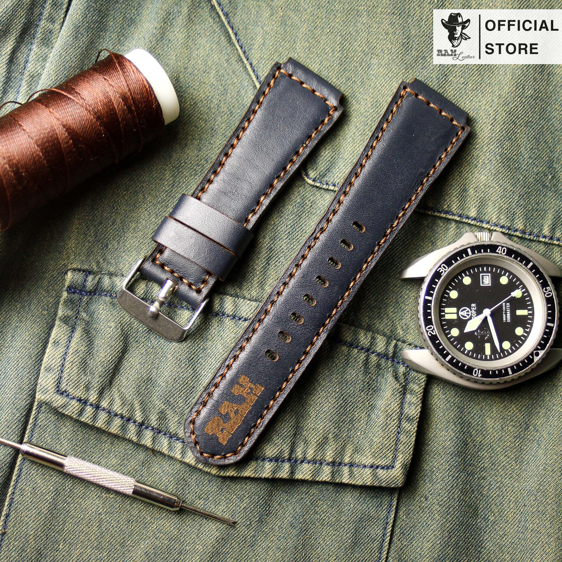 WATCH STRAPS DOUBLE COW LEATHER REAL