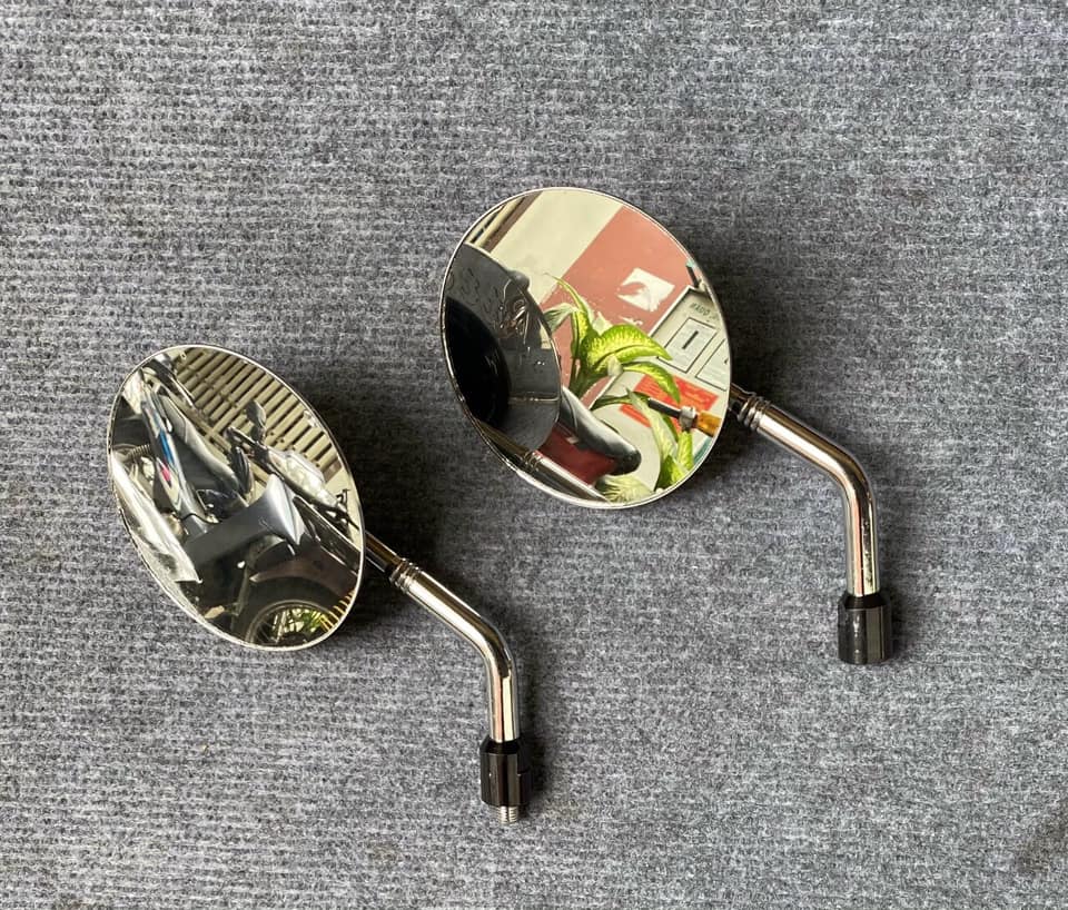 Gương chiếu hậu xe máy kiểu Atila (inox)