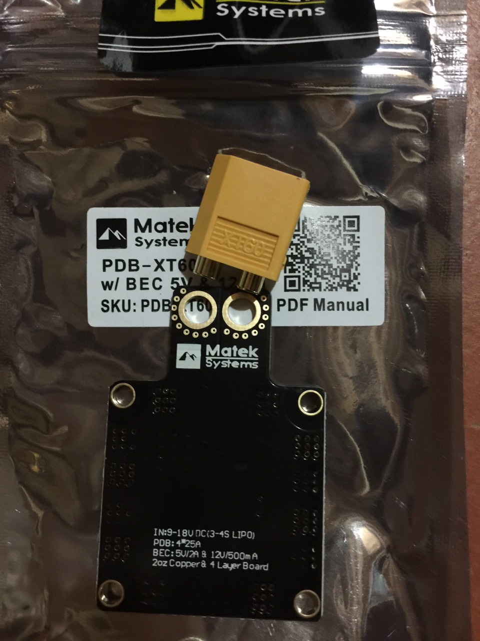 Mạch PDB Matek MINI Chia Nguồn output 5V,12V